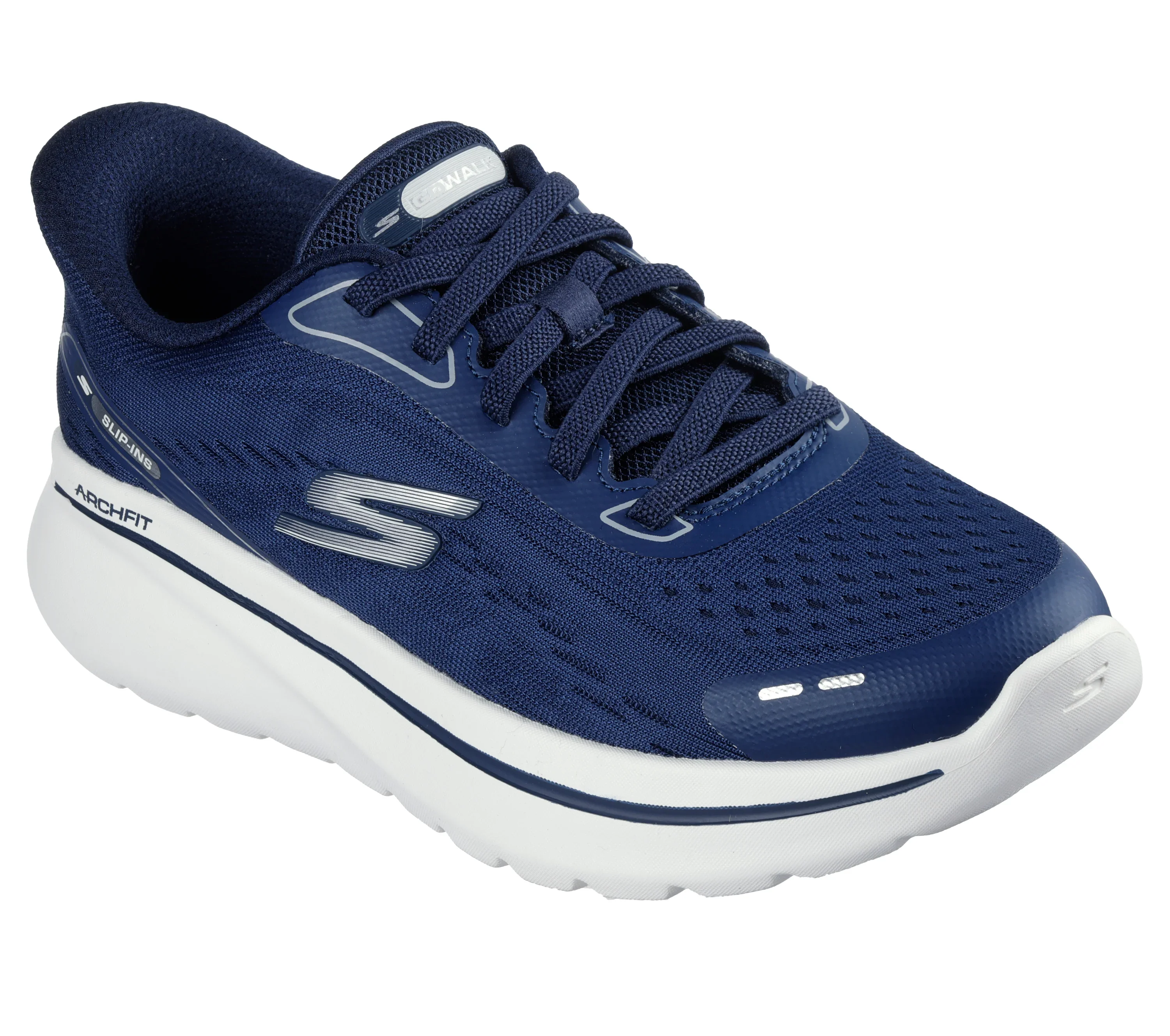 SKECHERS Women's Slip-ins Relaxed Fit: GO WALK Arch Fit N-Joy Trainers - Navy - Image 2