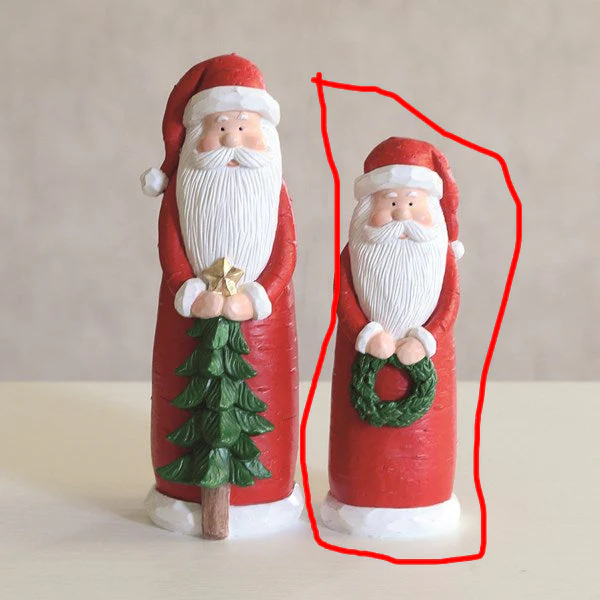 STRAITS Santa with Wreath Christmas Figurnine 22cm - Image 2