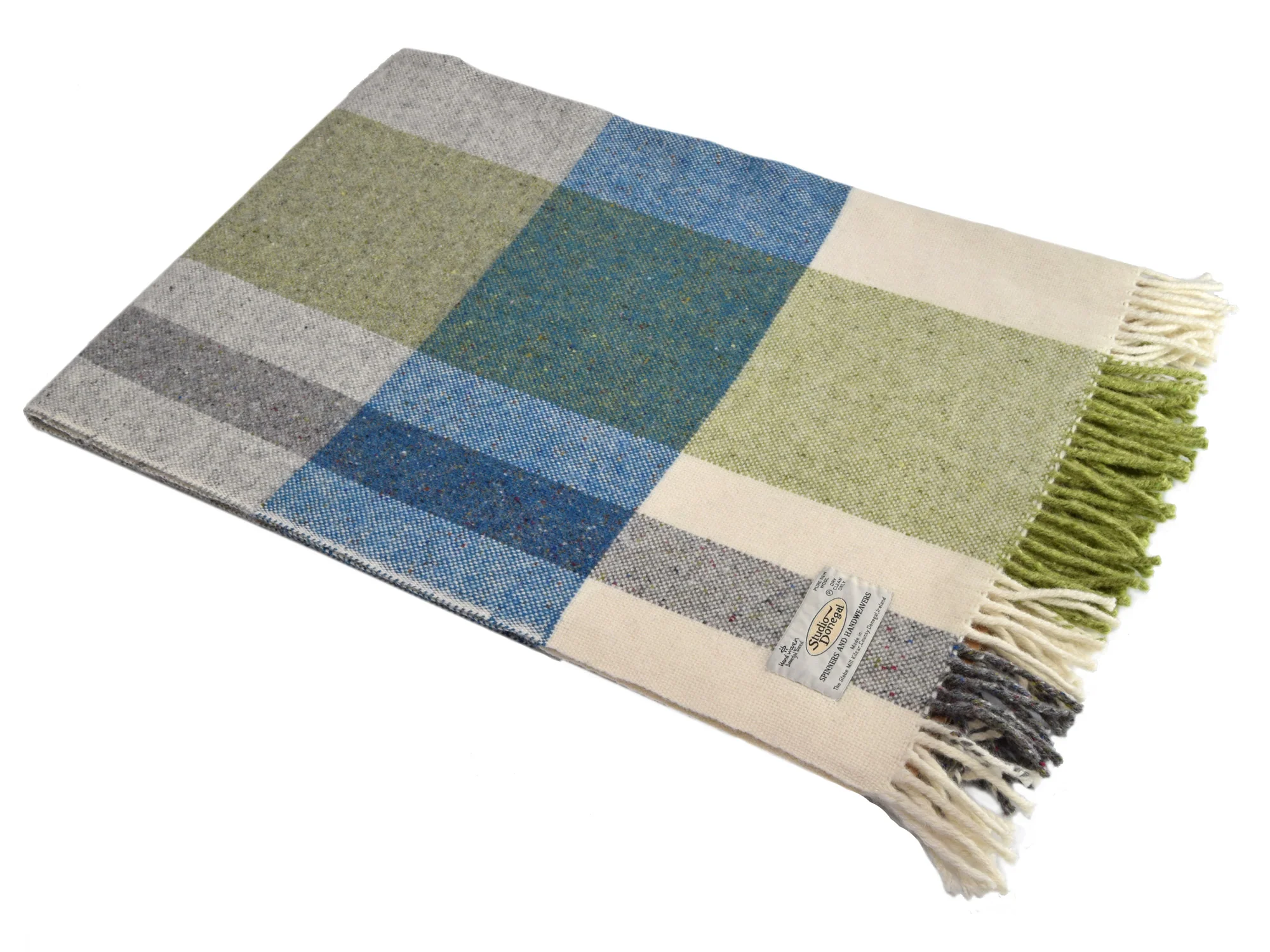 STUDIO DONEGAL Large Mediterranean Throw - Sea 180x148cm - Image 2