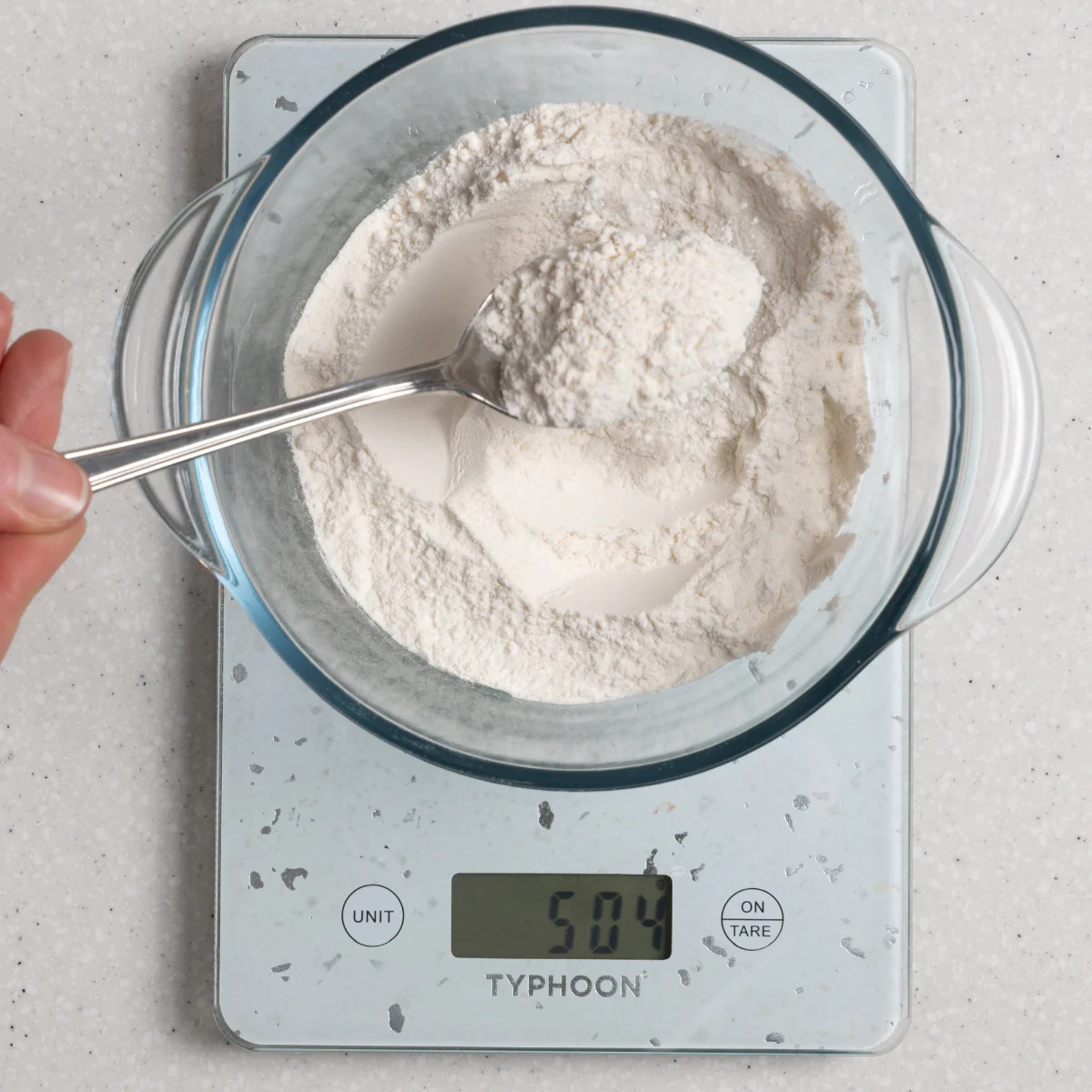 TYPHOON Elements White Quartz Effect Digital Scale - Image 2