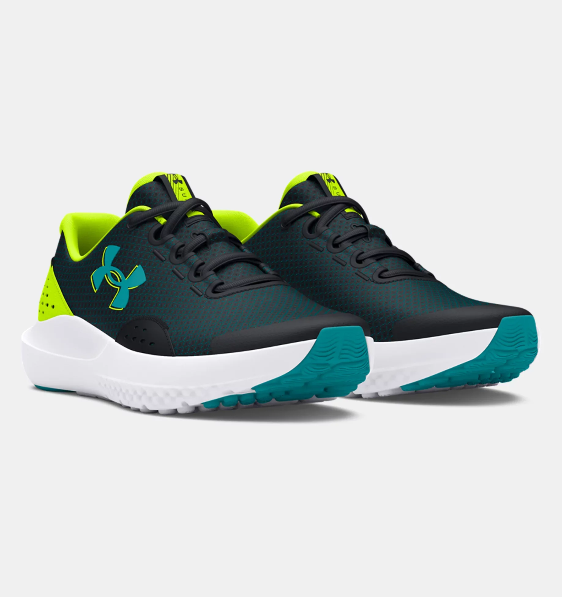 UNDER ARMOUR : Boys' Grade School UA Surge 4 Running Shoes - Green - Image 2