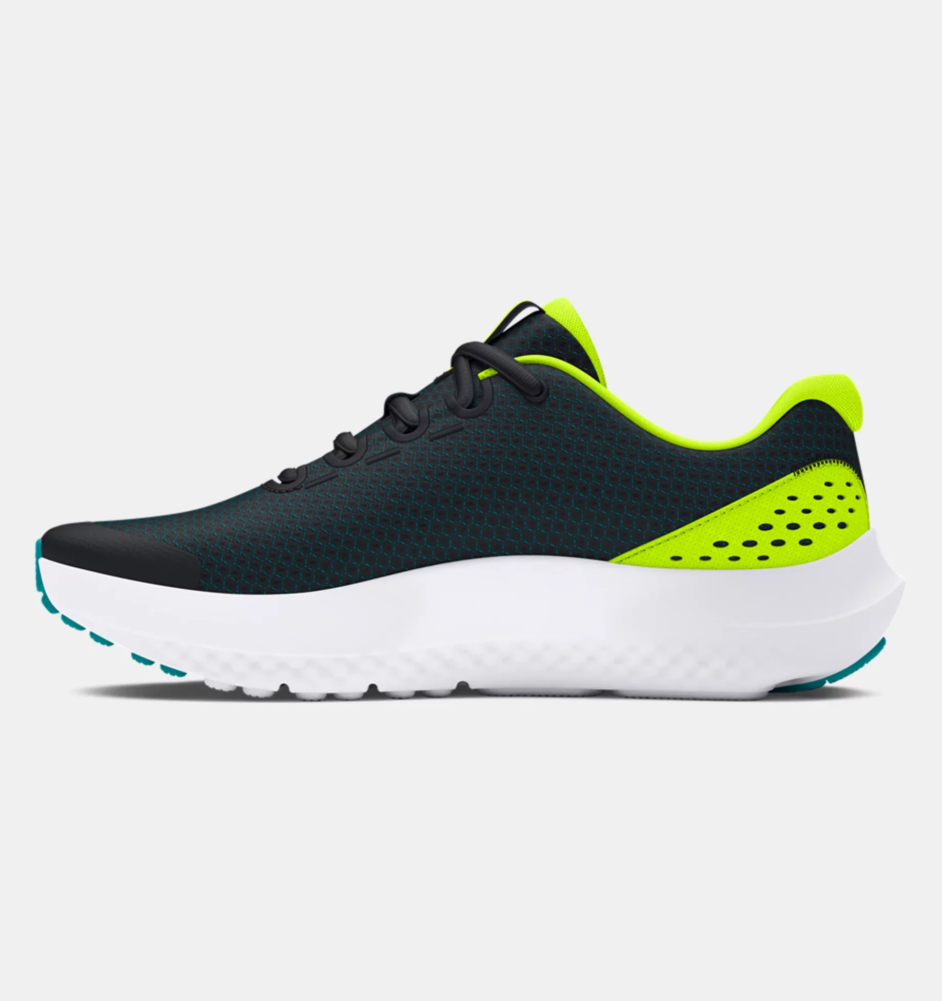 UNDER ARMOUR : Boys' Grade School UA Surge 4 Running Shoes - Green - Image 3