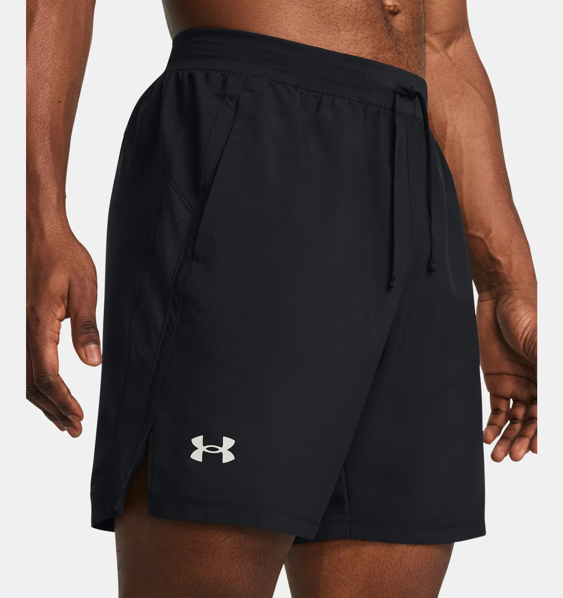 UNDER ARMOUR Men's Launch Unlined 7" Shorts - Black - Image 2