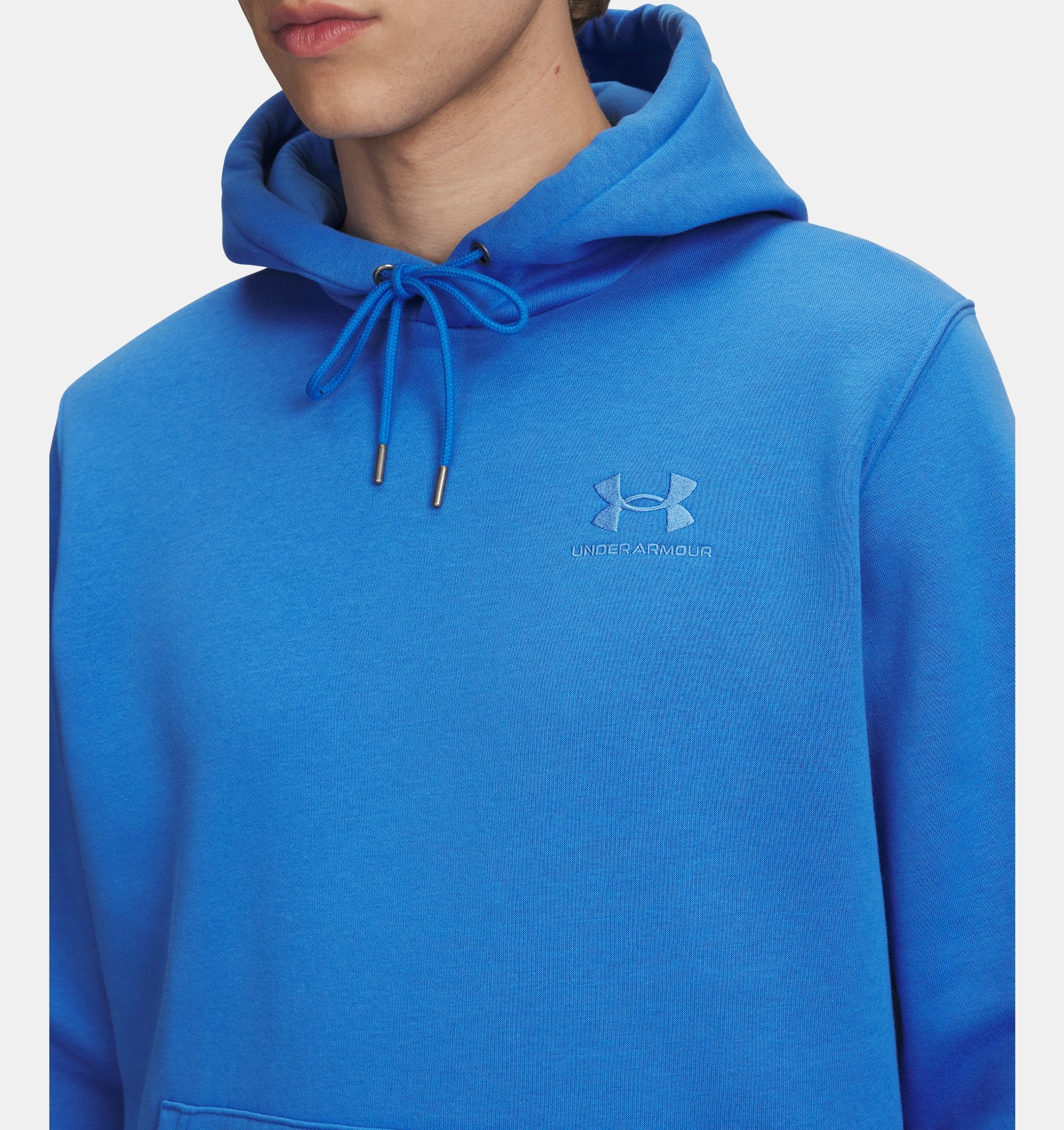 UNDER ARMOUR Men's Icon Fleece Hoodie - Blue - Image 2