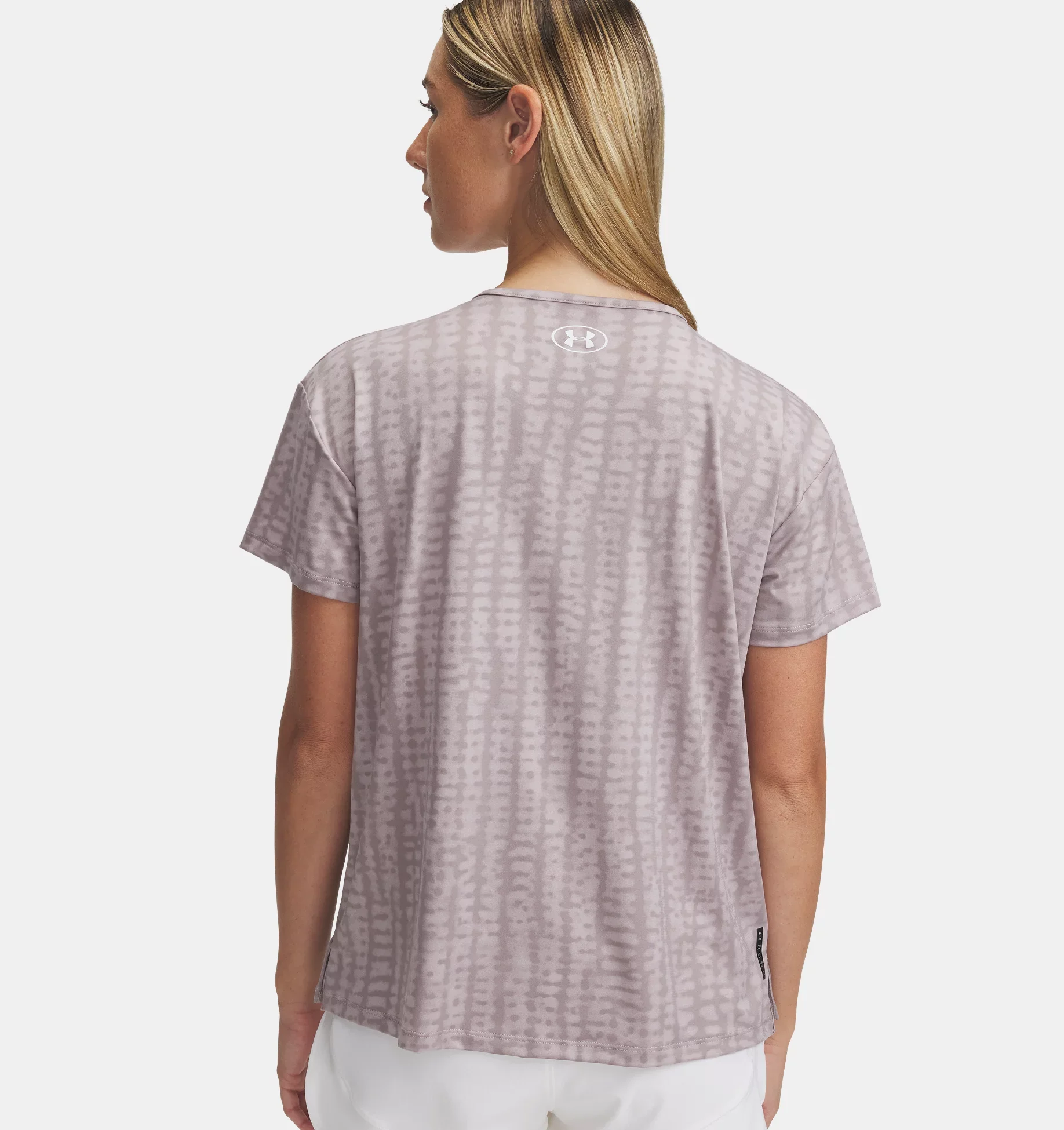 UNDER ARMOUR Women's Vanish Energy 2.0 Printed SS T-Shirt - Gray - Image 3