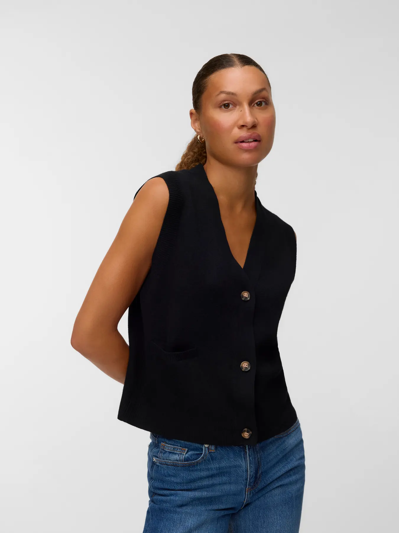 VERO MODA Brisa Waistcoat - Black - Image 2