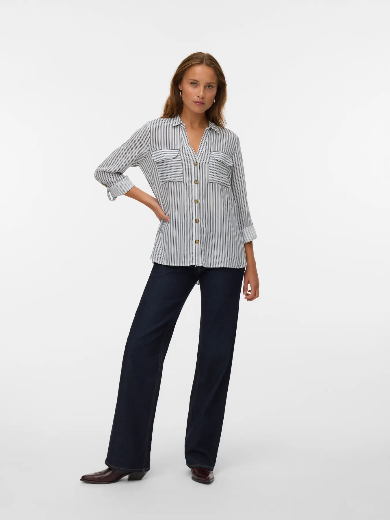 VERO MODA Bumpy Regular Fit Shirt - India Ink - Image 2