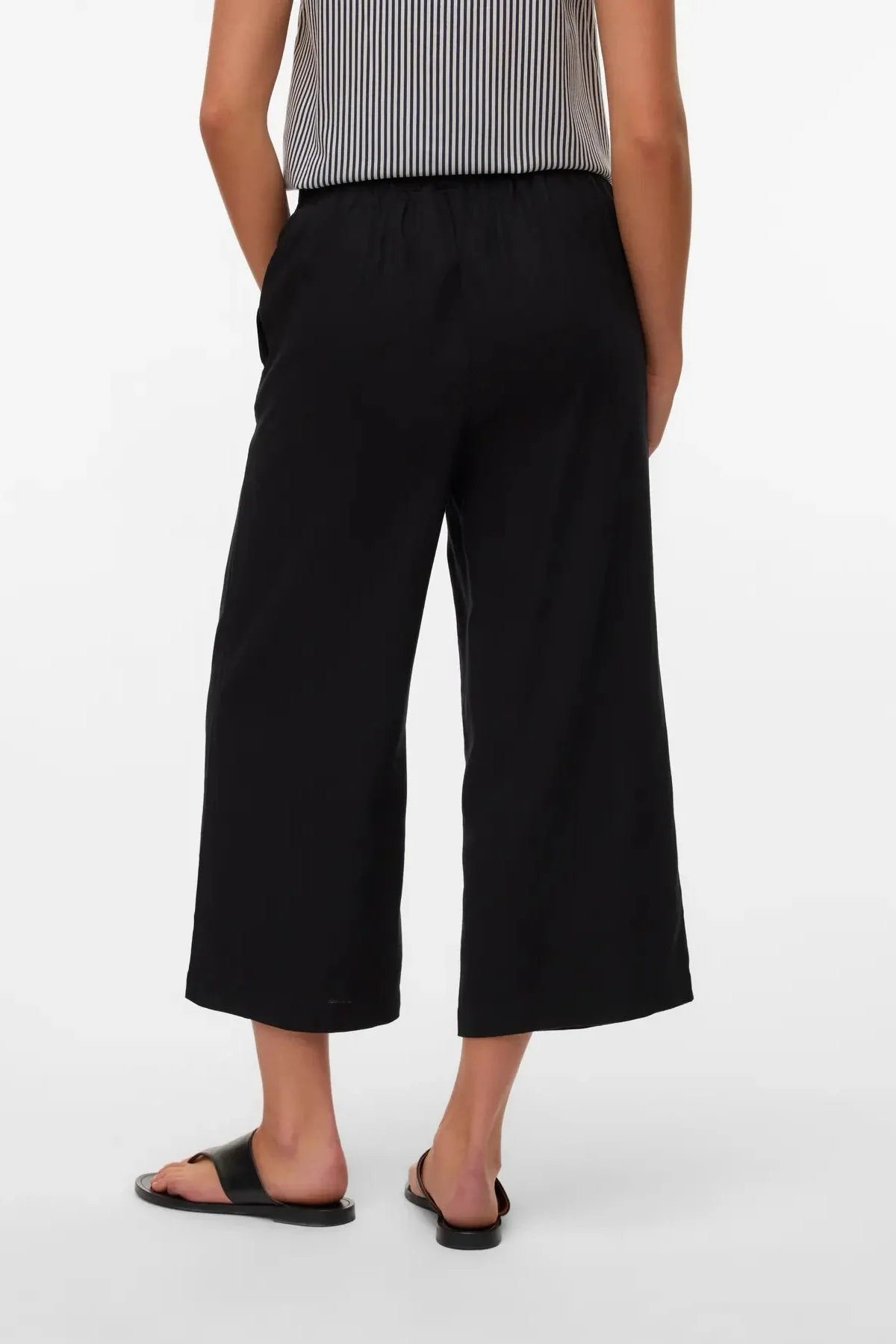 VERO MODA MyMilo High Waist Culotte Pants - Black - Image 4