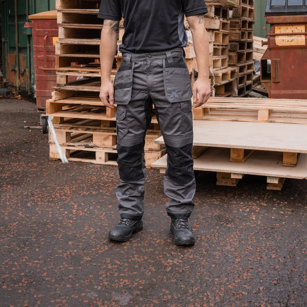 XPERT: Core Stretch Work Trouser - Grey/Black - Image 2