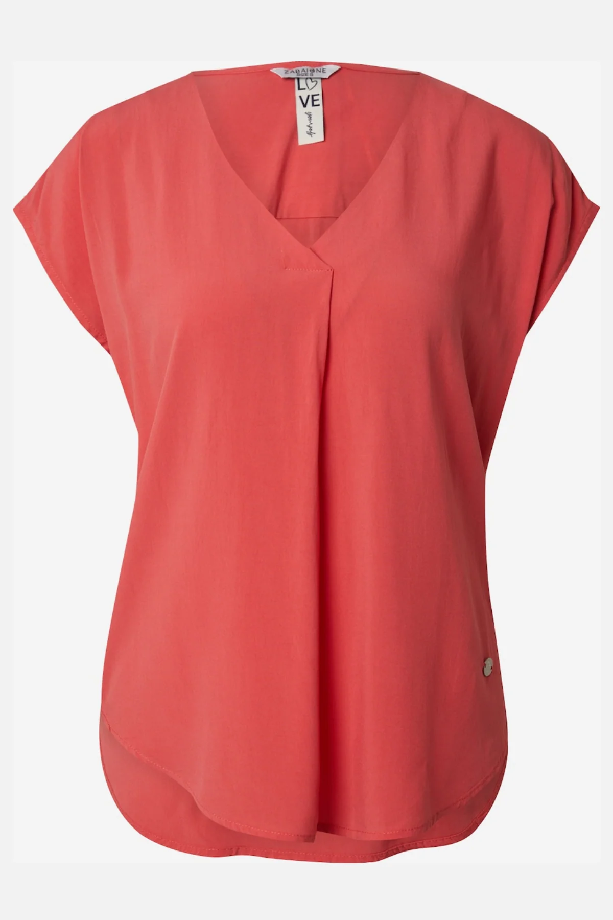 ZABAIONE Betsy Short Sleeve Blouse - Coral